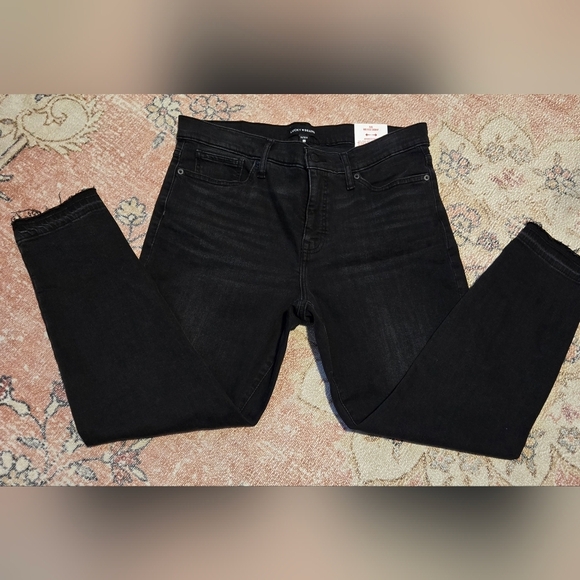 Lucky Brand Black Ava Mid-Rise Advance Stretch Skinny Ankle Jeans Size  14 32 - Picture 1 of 16